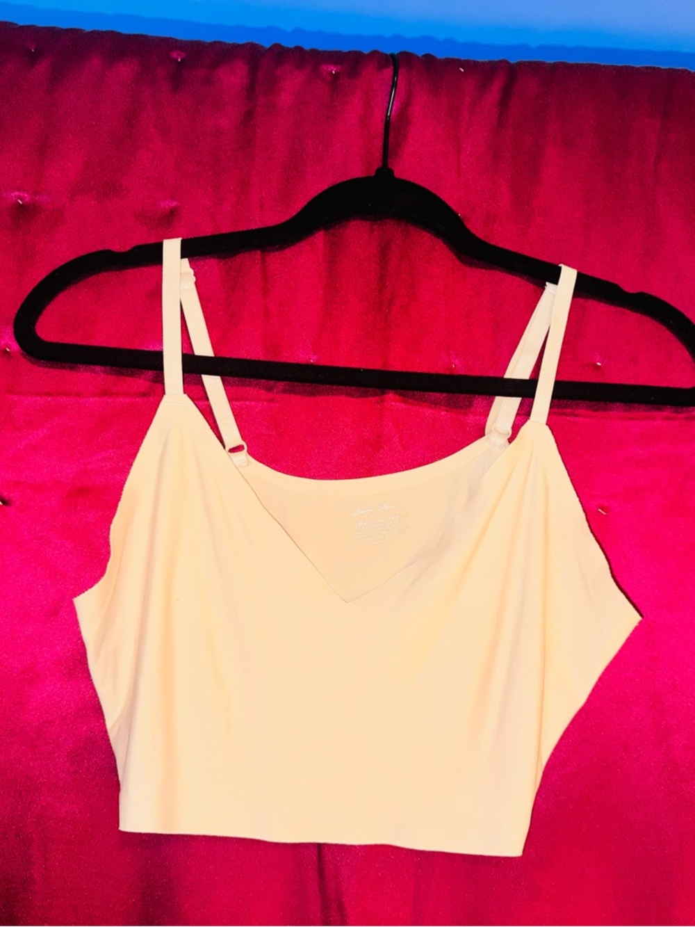 👑 Sexy Seamless Andy & Evan Cream Double-Strap Crop Camisole Size X-Large